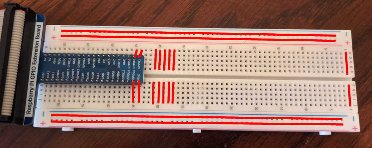 Breadboard With Lines